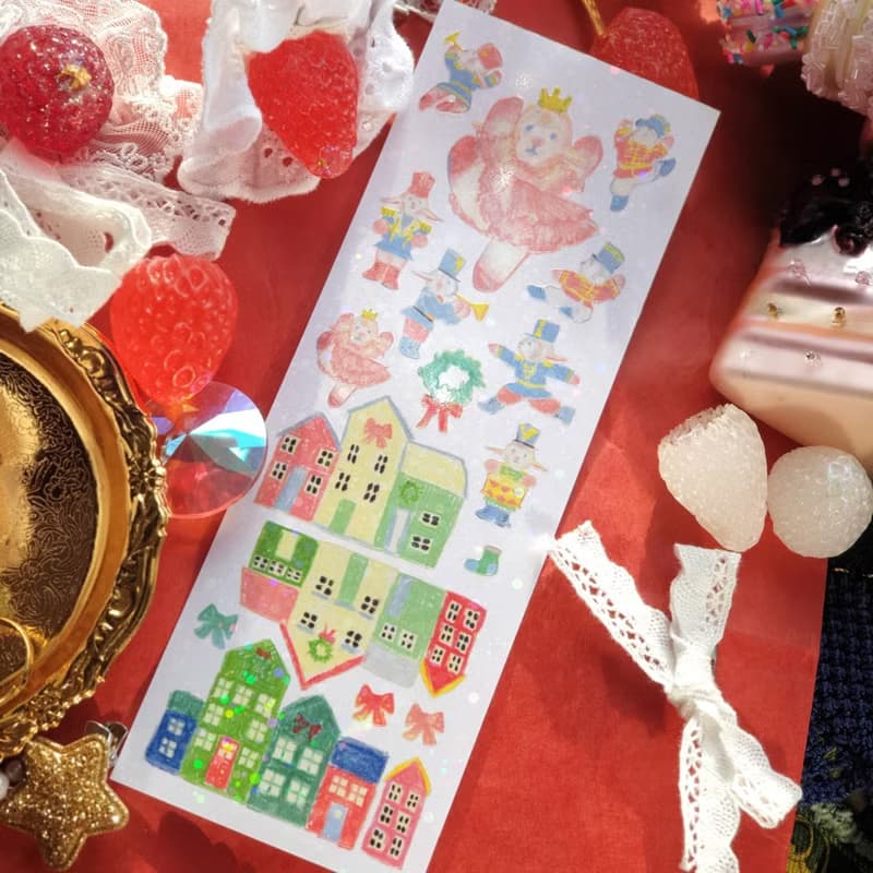 (Fluffy Yangmal) The Nutcracker Lamb holiday present seal sticker SET