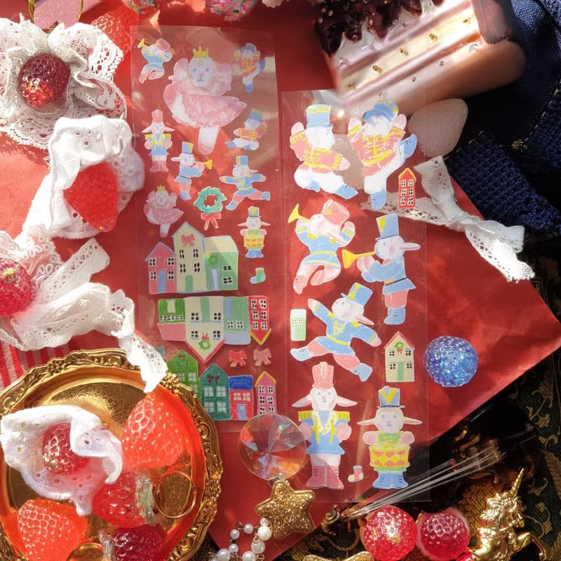 (Fluffy Yangmal) The Nutcracker Lamb holiday present seal sticker SET