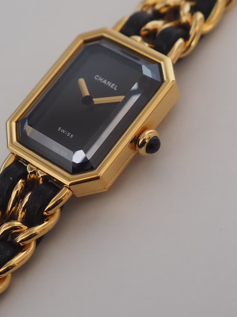 CHANEL シャネル プルミエール ウォッチ 腕時計 サイズM ゴールド ブラック ヴィンテージ