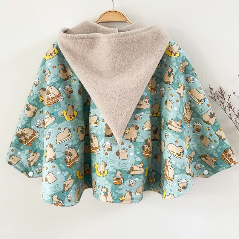 現貨 卡皮巴拉綠精靈斗篷 0-4歲