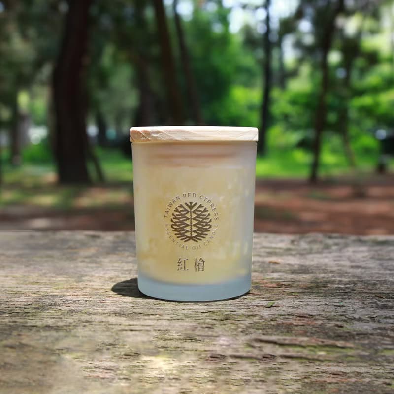 紅檜天然精油香氛蠟燭 | 融蠟燈 | 蠟燭 | 檜木蠟燭 | 台灣精油