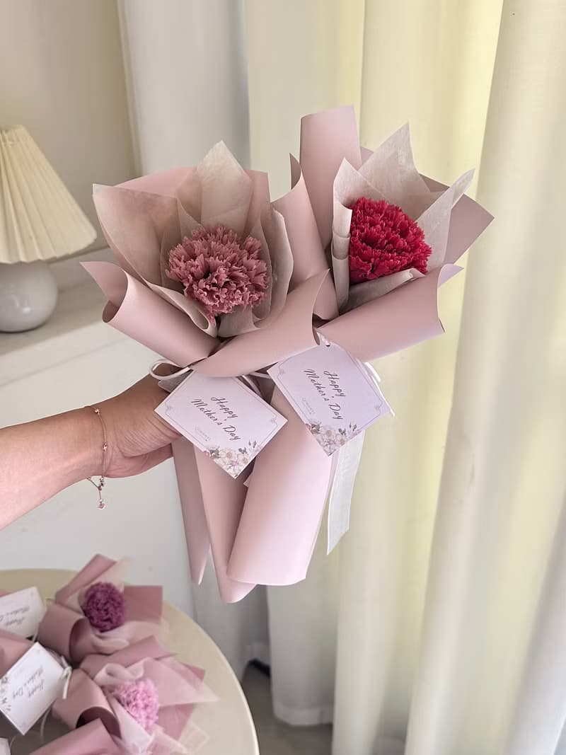 韓風擴香康乃馨花束  附贈提袋 七夕禮物 乾燥花 永生花 畢業禮教