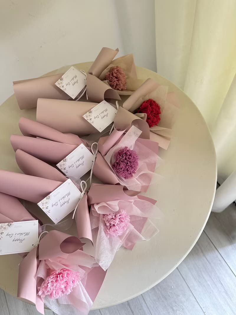 韓風擴香康乃馨花束  附贈提袋 七夕禮物 乾燥花 永生花 畢業禮教