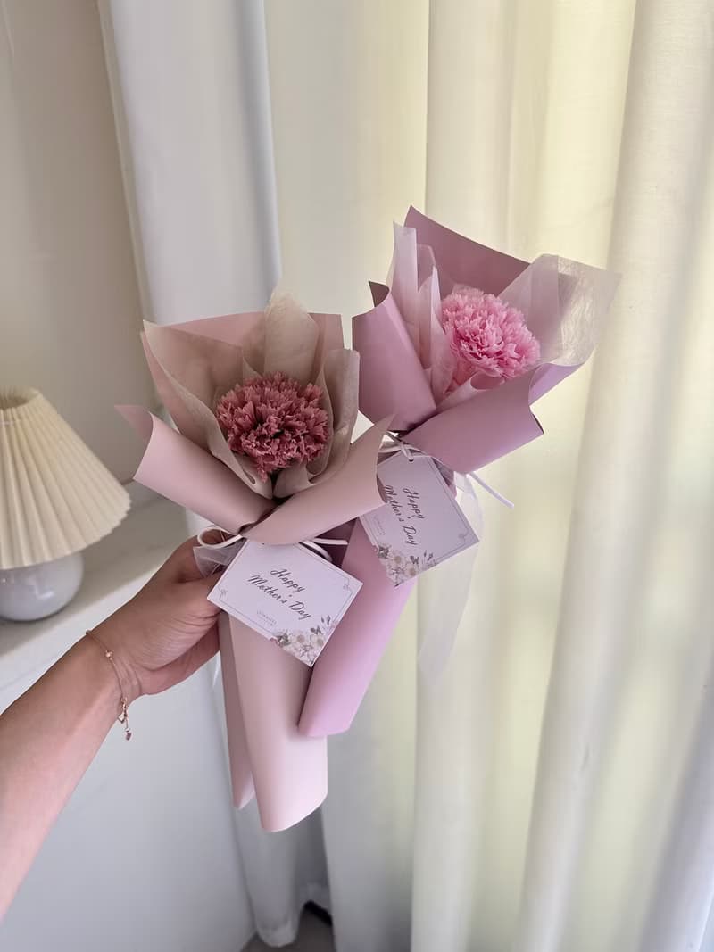 韓風擴香康乃馨花束  附贈提袋 七夕禮物 乾燥花 永生花 畢業禮教