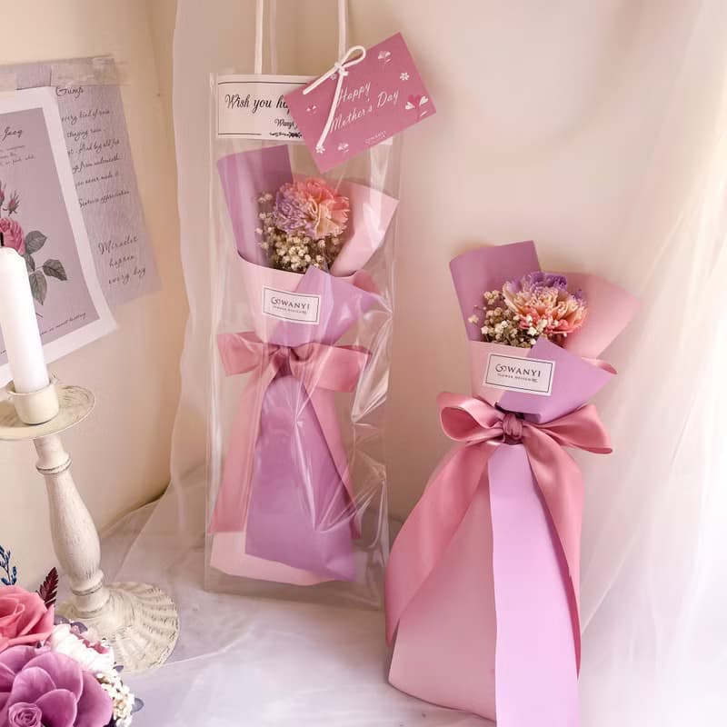 韓風擴香康乃馨花束  附贈提袋 七夕禮物 乾燥花 永生花 畢業禮教