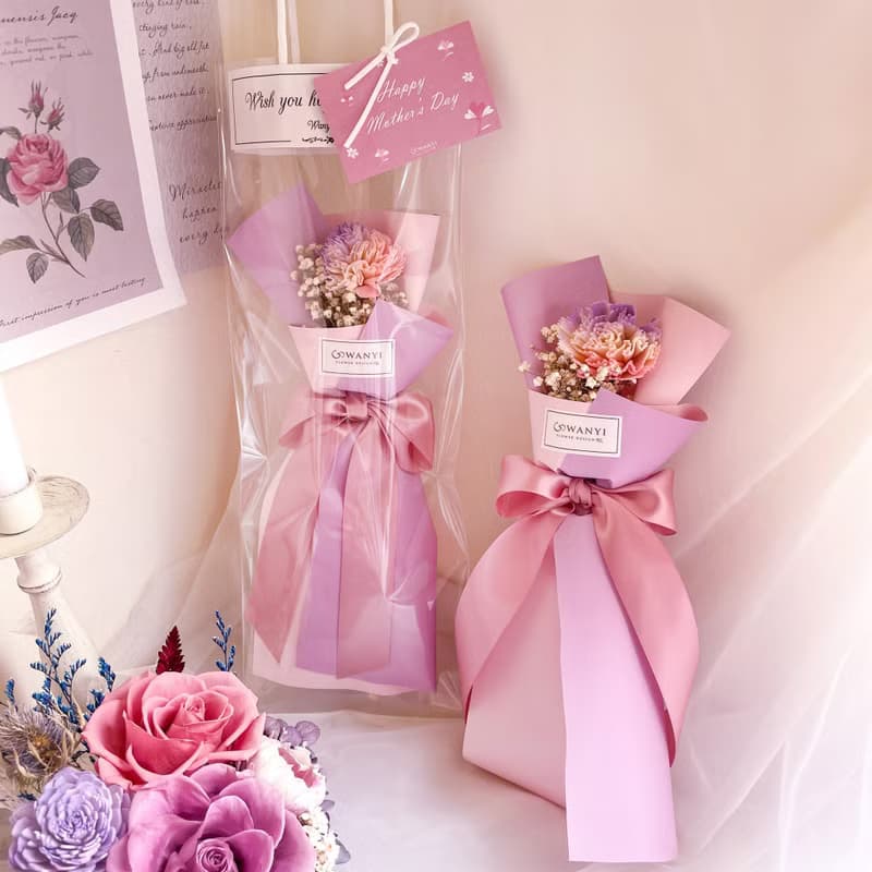 韓風擴香康乃馨花束  附贈提袋 七夕禮物 乾燥花 永生花 畢業禮教