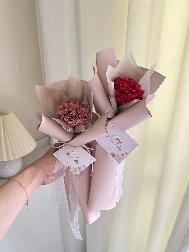 韓風擴香康乃馨花束  附贈提袋 七夕禮物 乾燥花 永生花 畢業禮教