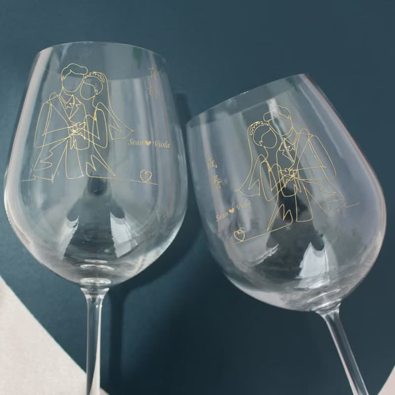 Minimalist簡單愛系列|訂製有情成眷紅酒對杯—文字雕刻