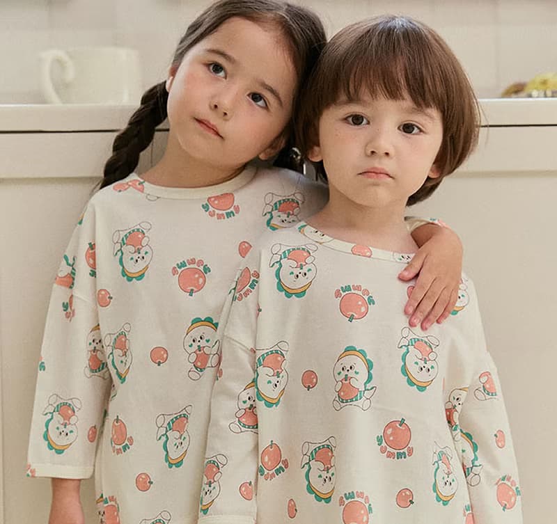 小恐龍的蘋果-【寬鬆】植纖衣長袖韓國童裝-K59909