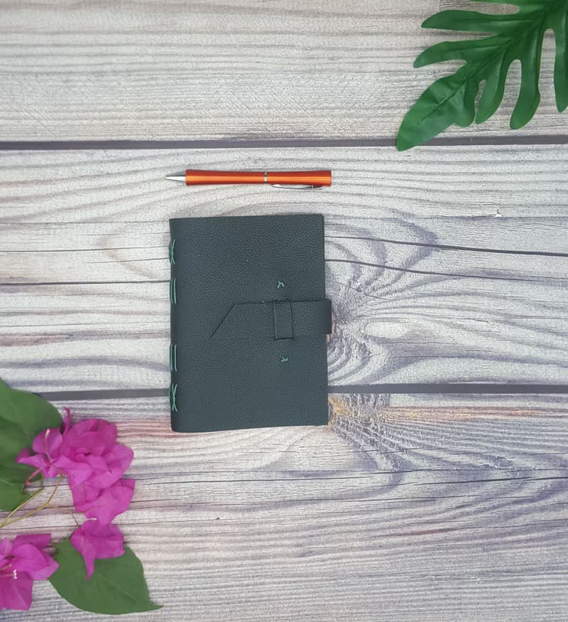 Long Stitching Journal - Phthalo Green