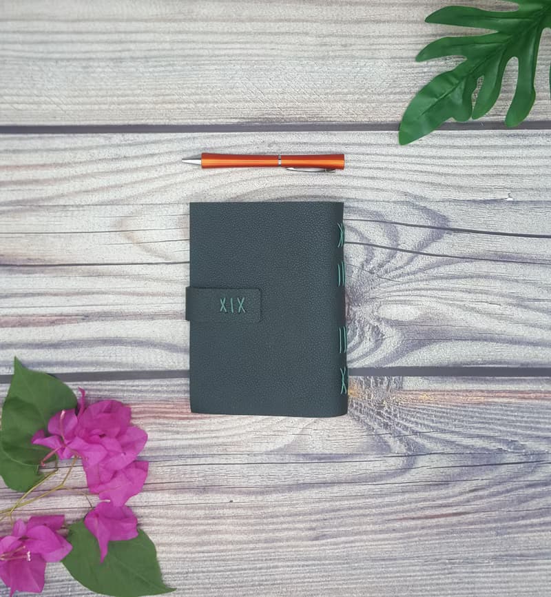 Long Stitching Journal - Phthalo Green
