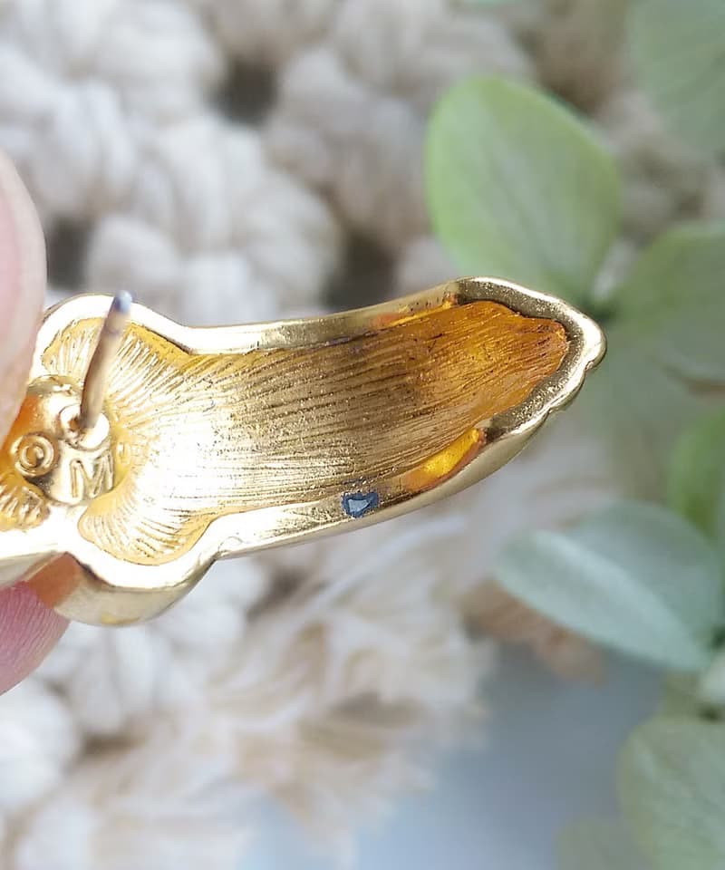 Vintage Jewelry 西洋古董飾品 MONET 古典 啞光 針式耳環