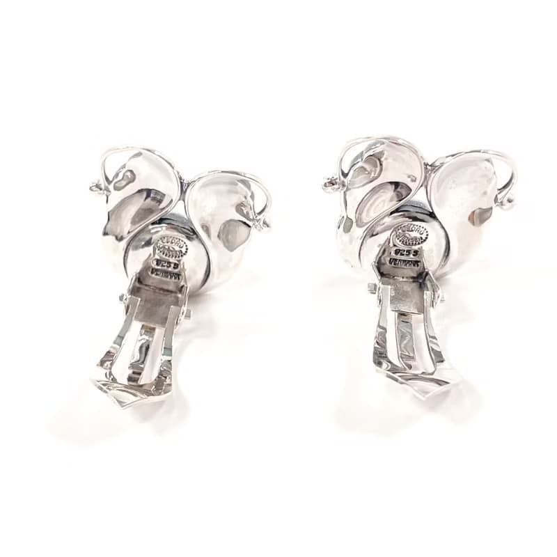 【日本直送 中古美品】ジョージジェンセン Georg Jensen イヤリング シルバー925 ヴィンテージ アクセサリー 新品仕上げ済み