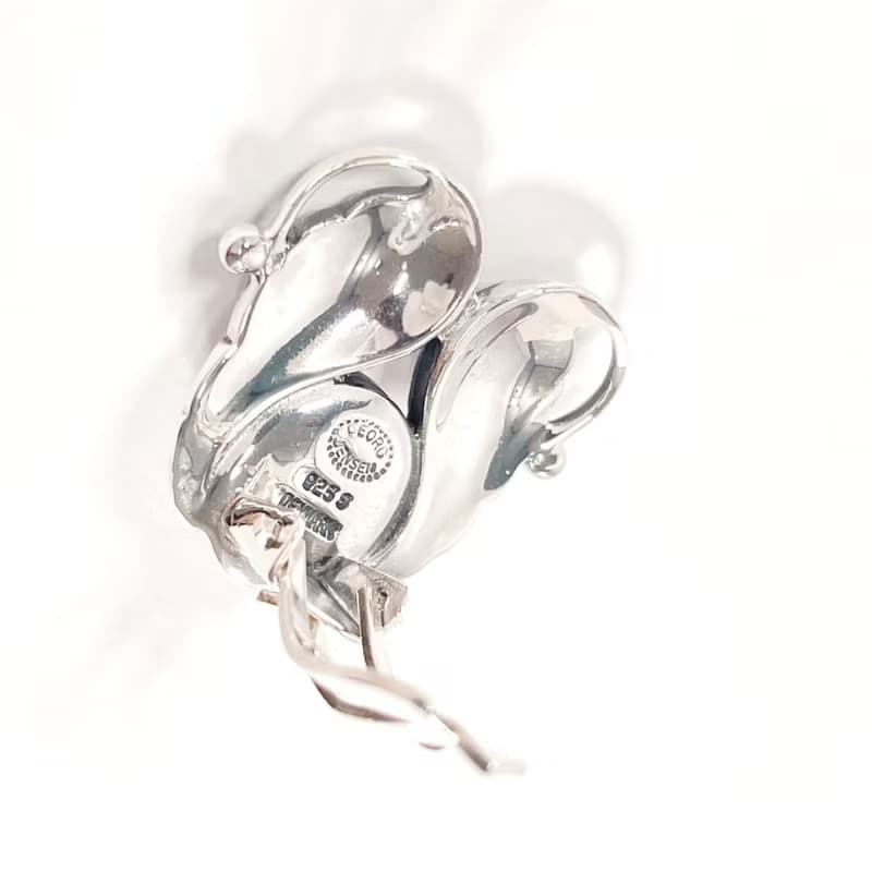 【日本直送 中古美品】ジョージジェンセン Georg Jensen イヤリング シルバー925 ヴィンテージ アクセサリー 新品仕上げ済み