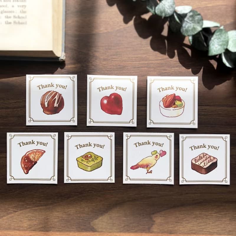 Thank you seal Chocolate　チョコレートシール35枚入り