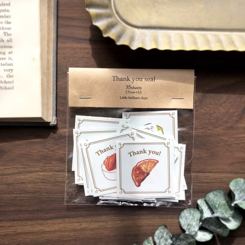 Thank you seal Chocolate　チョコレートシール35枚入り