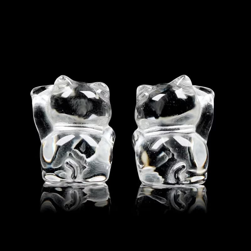【正佳珠寶】白水晶 招財招福 招財貓 白水晶雕刻