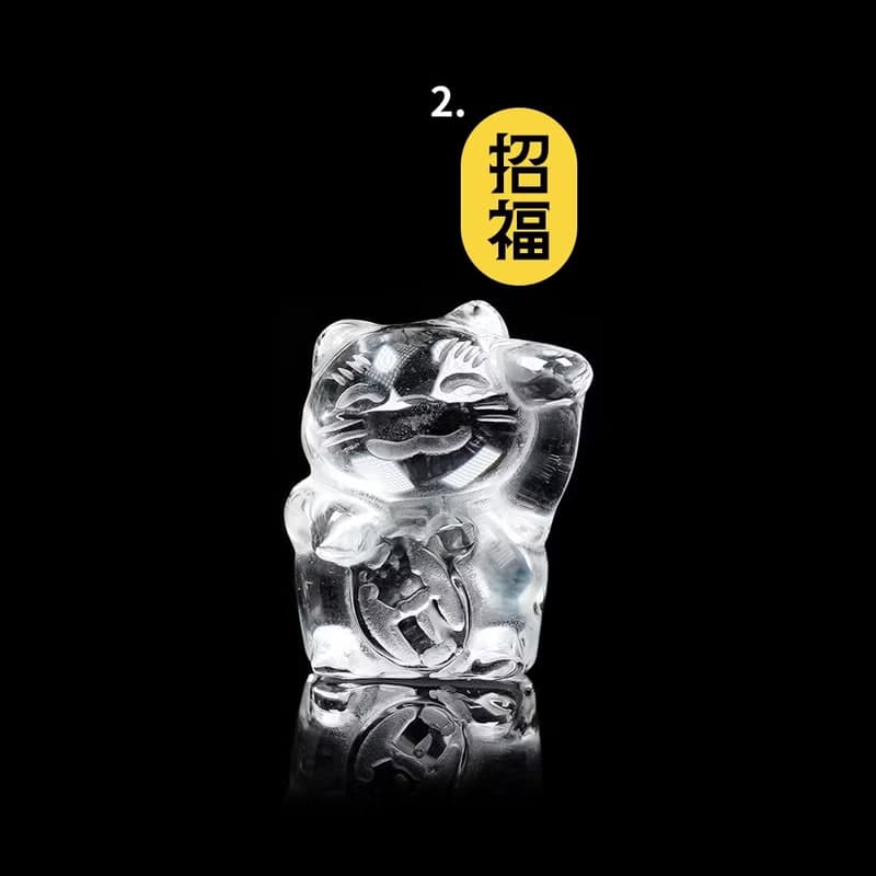 【正佳珠寶】白水晶 招財招福 招財貓 白水晶雕刻