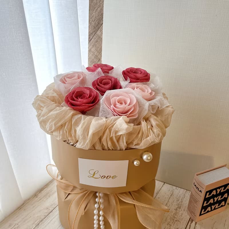 小香風花束 擴香玫瑰花