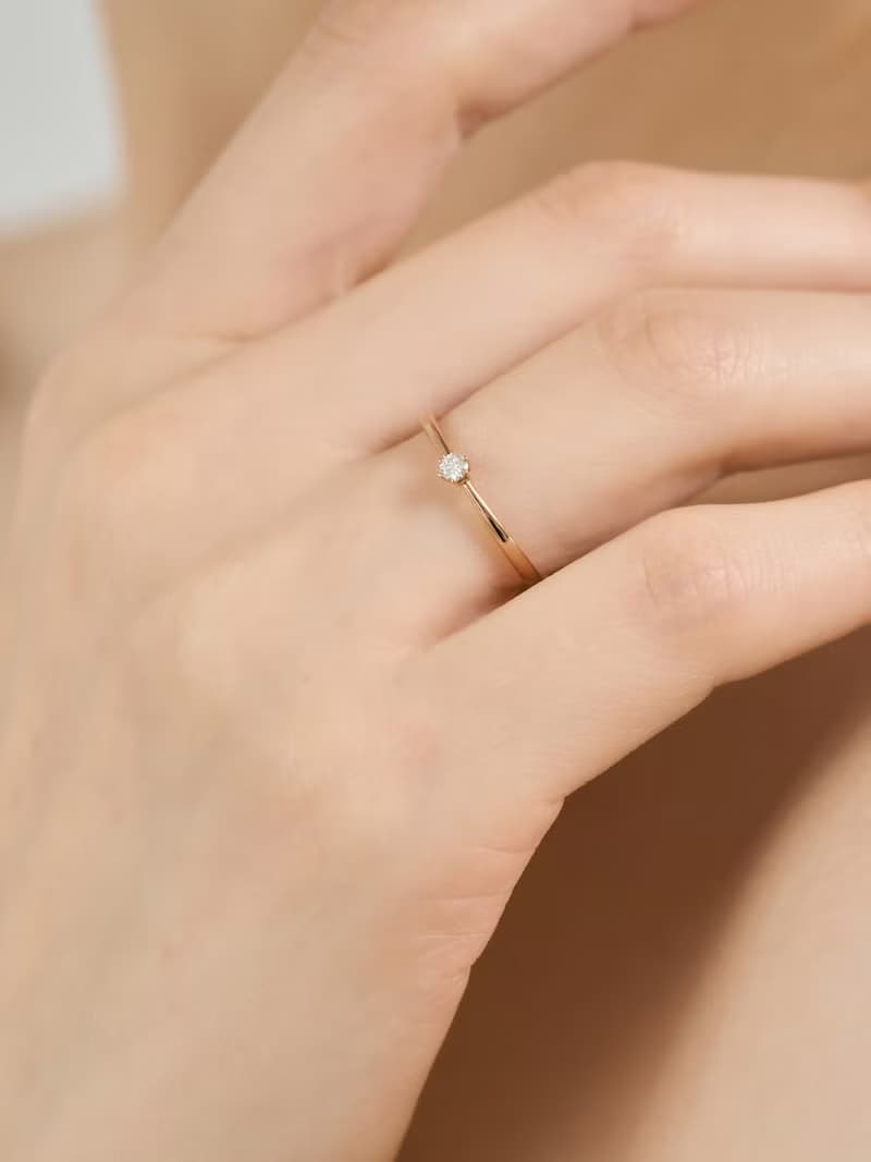 | AURA柔光戒指 | 18K金 鑽石輕珠寶//聖誕禮物