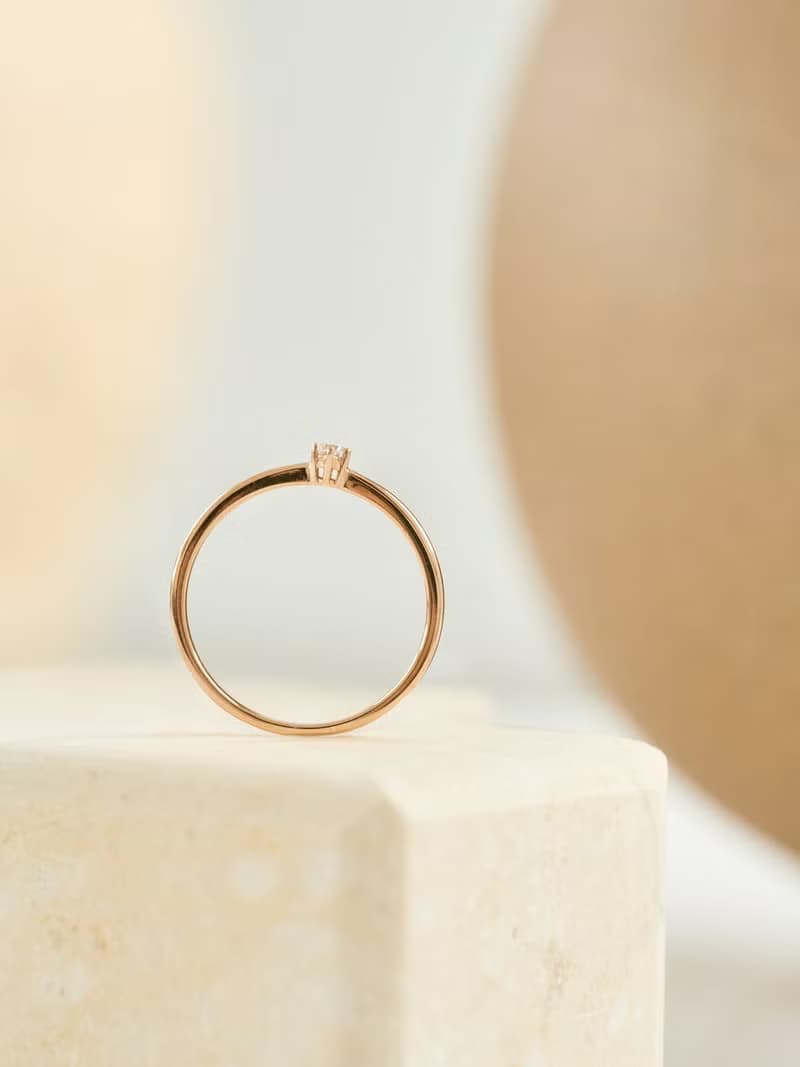 | AURA柔光戒指 | 18K金 鑽石輕珠寶//聖誕禮物