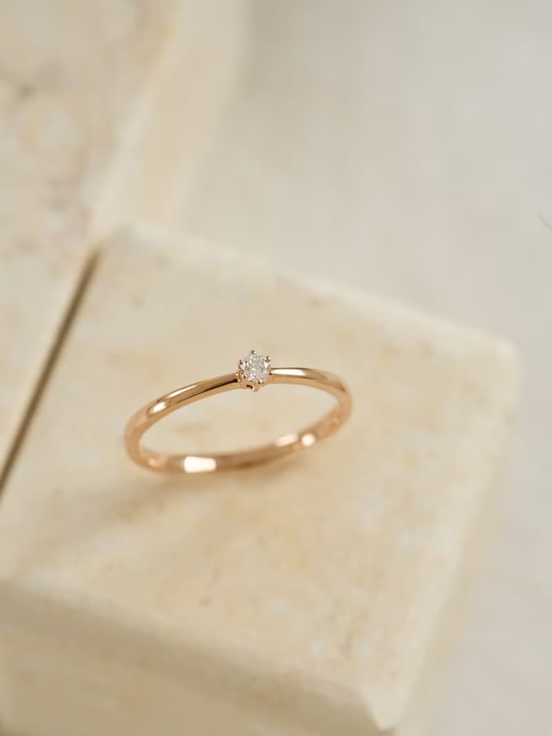 | AURA柔光戒指 | 18K金 鑽石輕珠寶//聖誕禮物