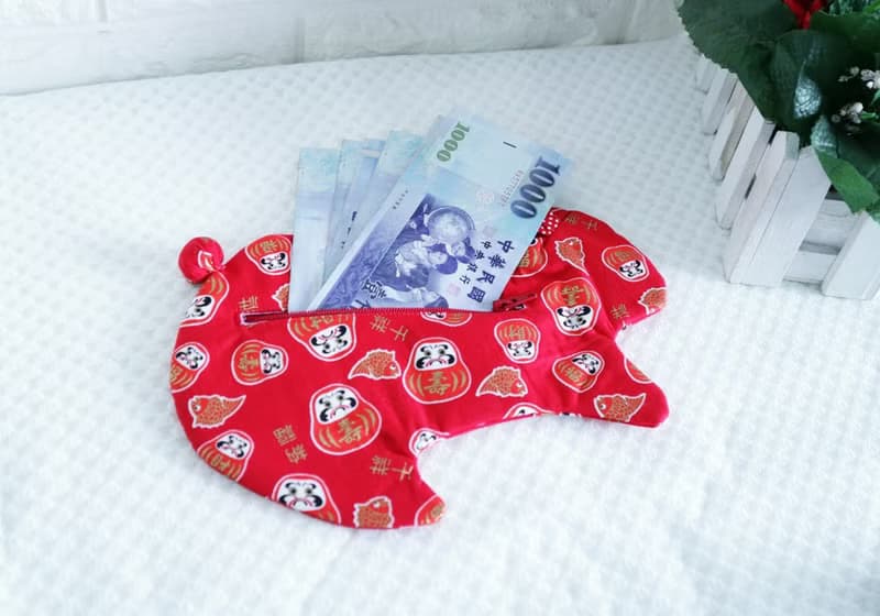 揚眉兔氣 兔拉鏈布紅包袋 錢包 存摺袋