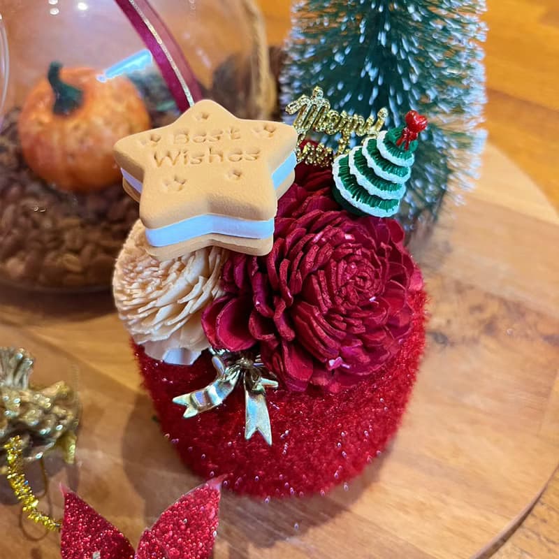 || X'mas || VERNITA-Rs 擴香蛋糕花 ,字卡可替換英文生日快樂