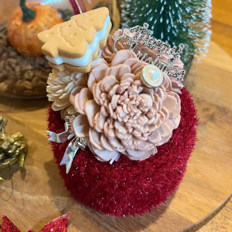 || X'mas || VERNITA-Rs 擴香蛋糕花 ,字卡可替換英文生日快樂