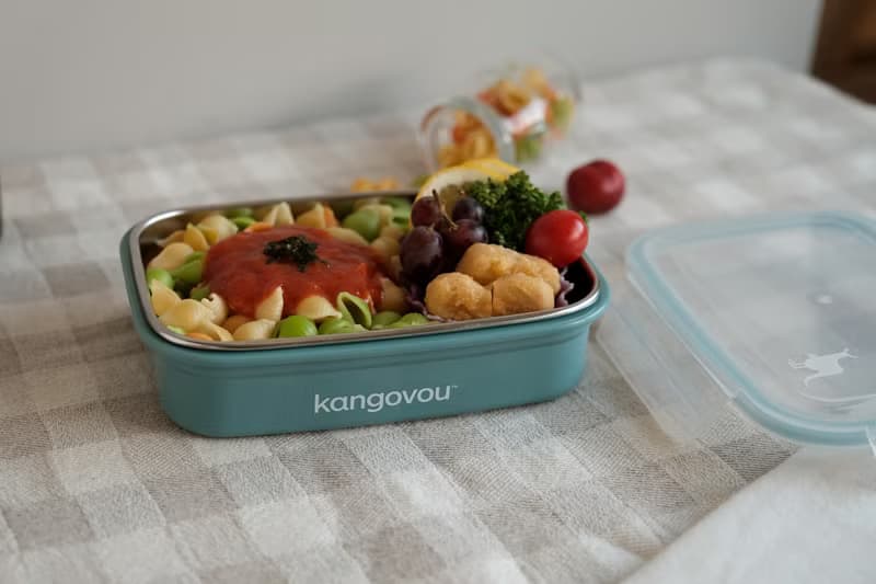 Large兒童餐盒【莫藍迪】不鏽鋼餐盒 便當盒-美國kangovou小袋鼠