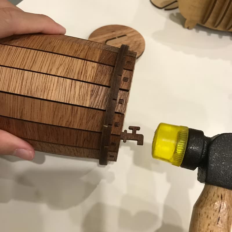 【手作DIY】橡木桶造型 存錢筒 喉嚨借過 酒鬼 酒空 創意禮物畢業