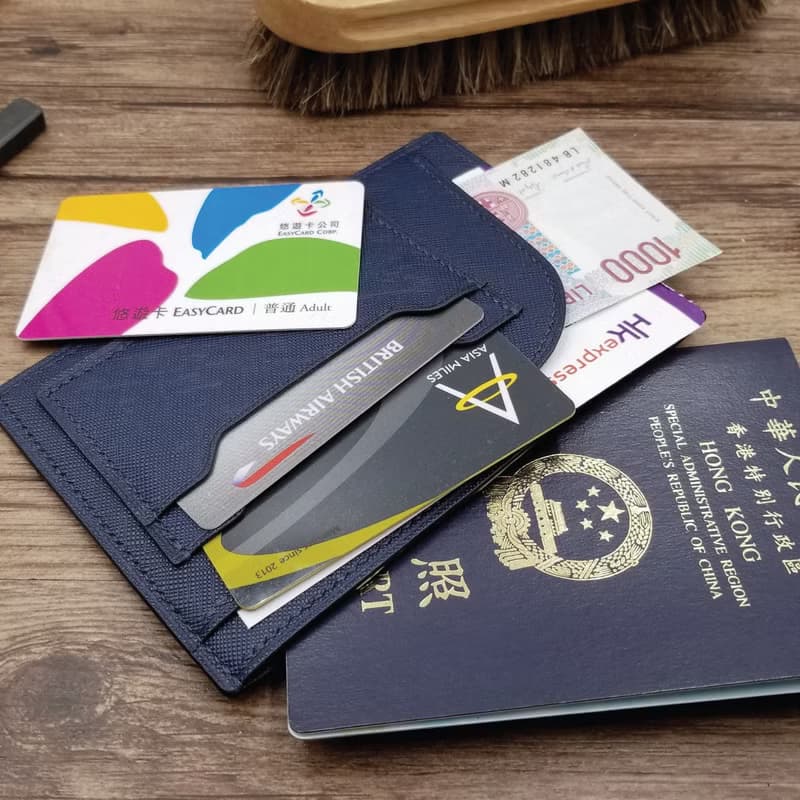 【Passport套/護照夾】藍色十字紋牛皮/旅行/多色可選/手工製造