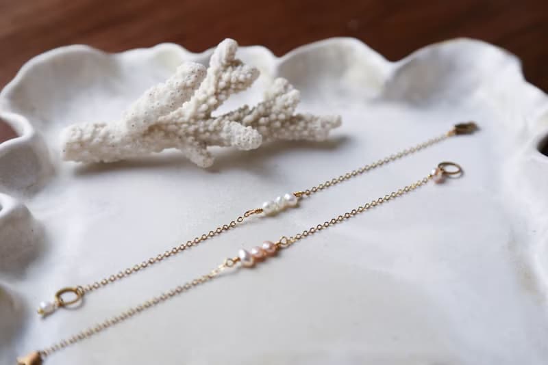 魚骨 - 淡水珍珠 手鍊 手環 ( 雙色 )