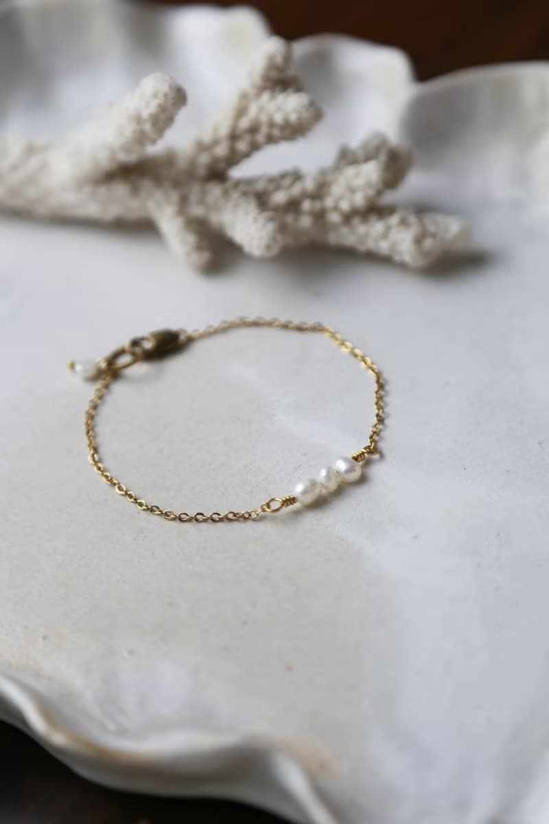 魚骨 - 淡水珍珠 手鍊 手環 ( 雙色 )