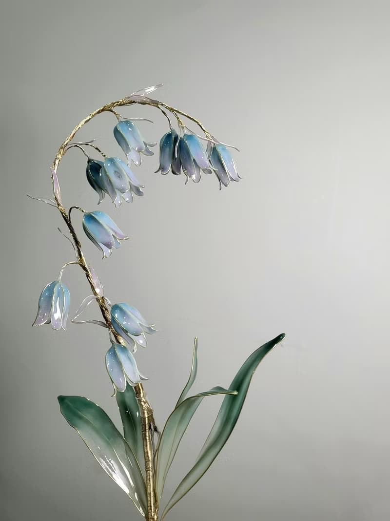 藍鈴花【閒逛花間系列 • 沾浸藝術花燈】。小夜燈。生日禮物