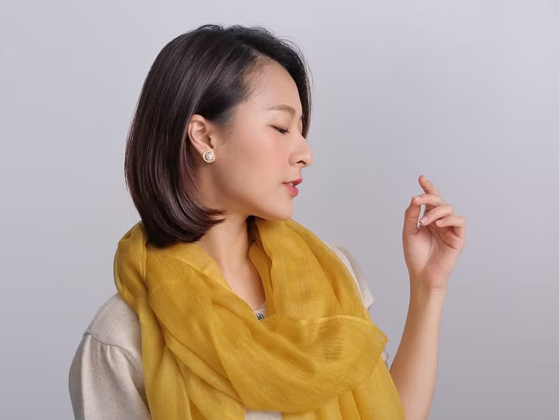 羊絨絲巾披肩圍巾精品_出國禮物生日禮物靈感_Pashmina_芥末色
