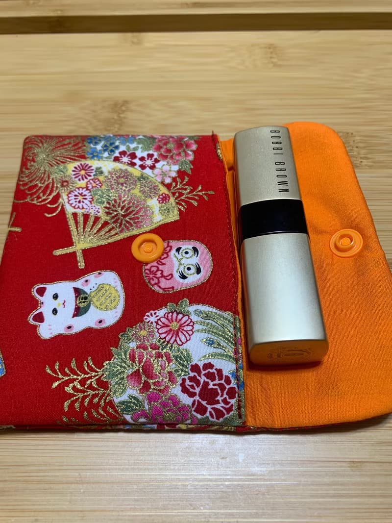 文青風開運印章加厚袋-戀戀招財貓 熱情紅 禮物 加厚收納 口紅袋