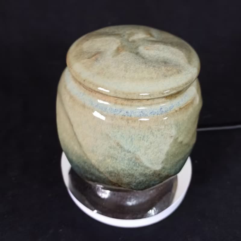 手拉胚瓦斯窯燒古典雅緻釉燒茶葉罐茶倉儲物罐