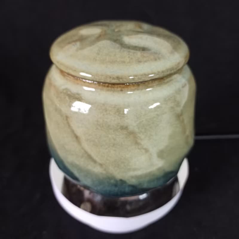 手拉胚瓦斯窯燒古典雅緻釉燒茶葉罐茶倉儲物罐