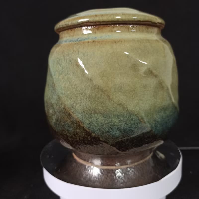 手拉胚瓦斯窯燒古典雅緻釉燒茶葉罐茶倉儲物罐