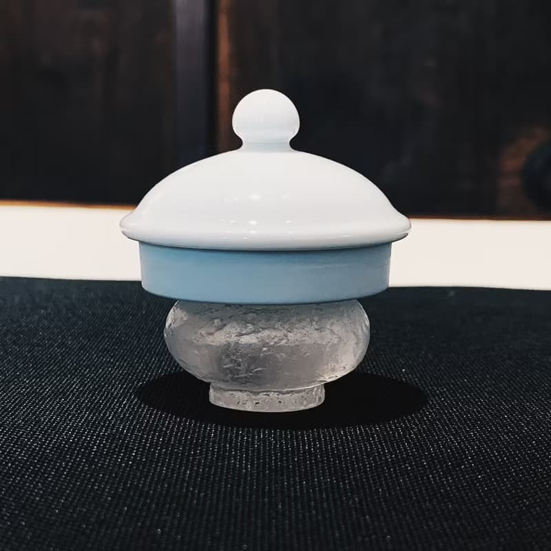 琉璃 冰白 蓋置