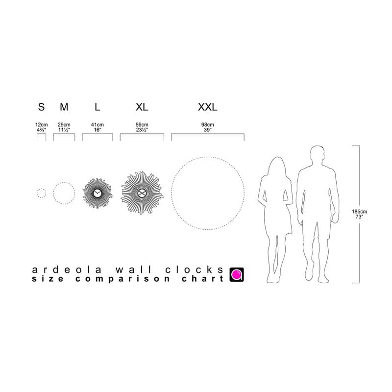 The Sirius - 優雅的銀色/灰色木質掛鐘