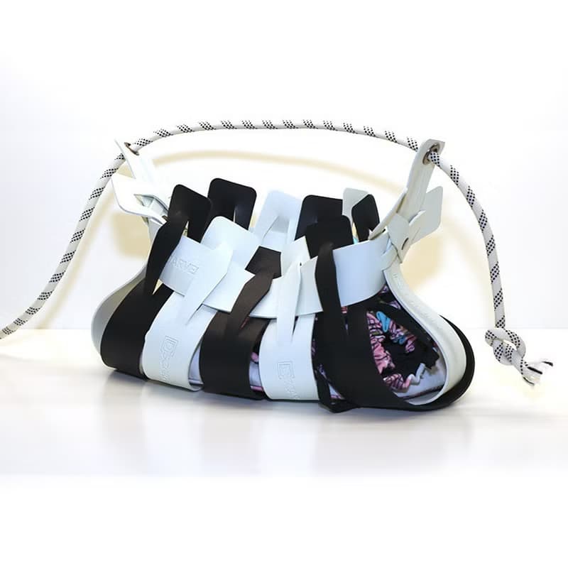 編織籃造型手袋