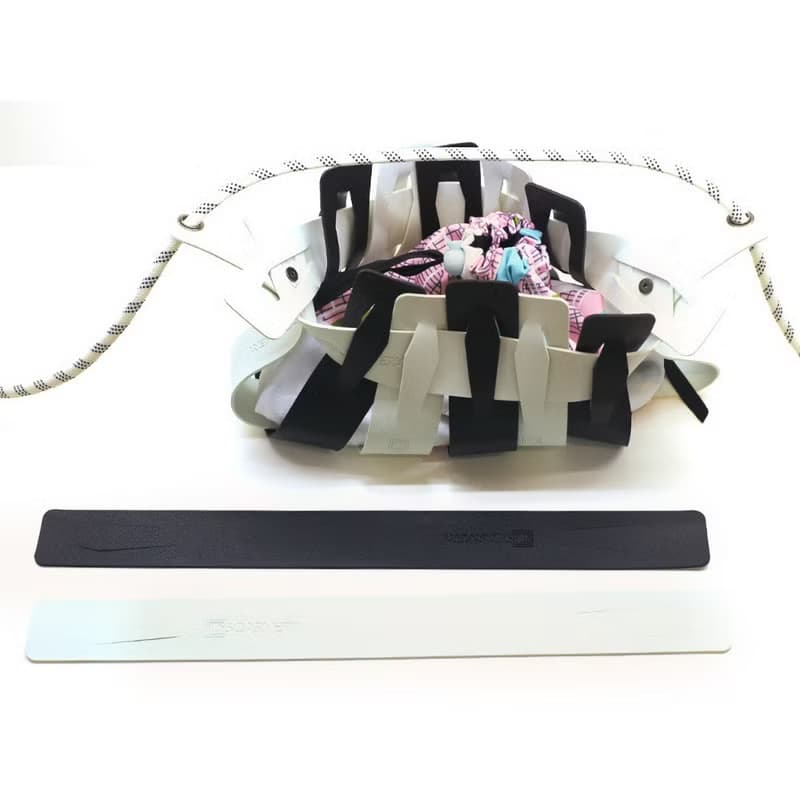 編織籃造型手袋