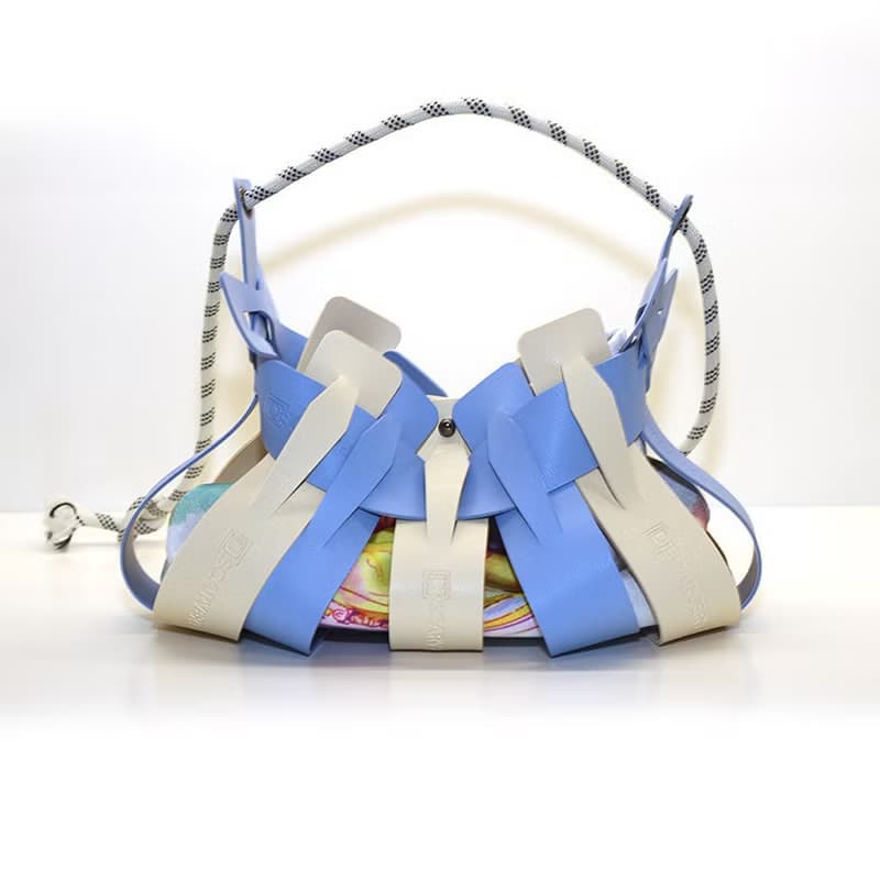 編織籃造型手袋