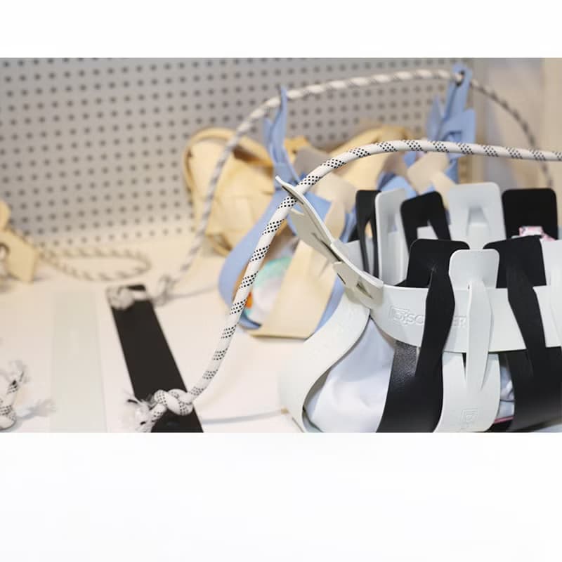 編織籃造型手袋