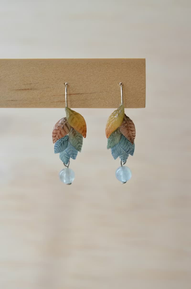 秋葉羽  純銀耳環/耳夾