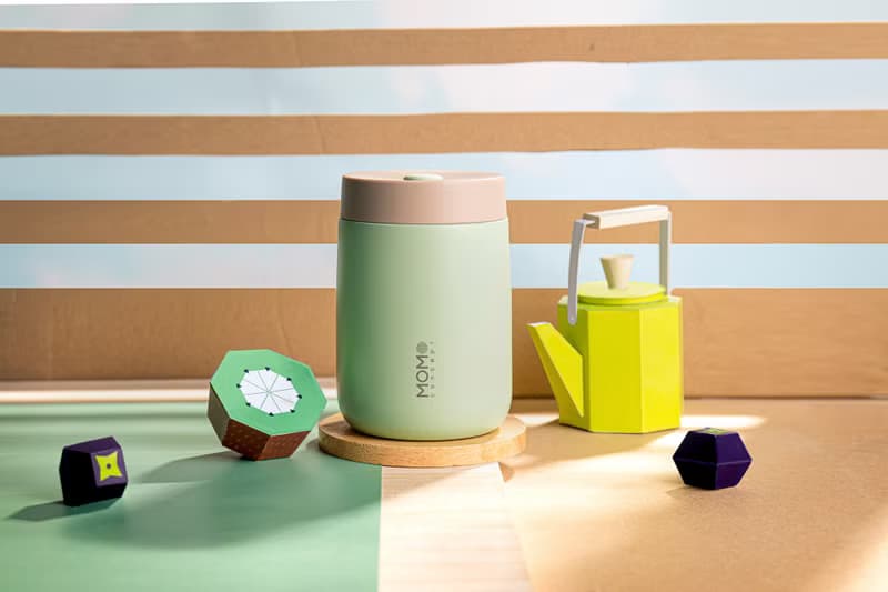 日本 MOMOCONCEPT Cube 大立方保溫杯 銀色瓶身 360ml 5 色