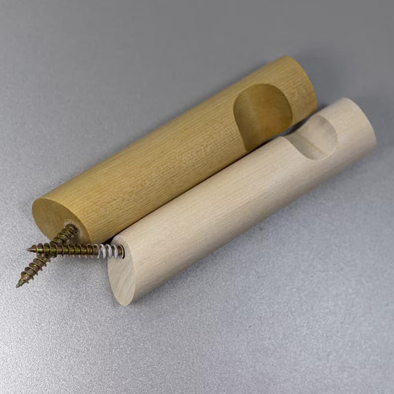 Birch wood wall hook. Minimalist wall storage. Macramé holder. Hat rack hanger