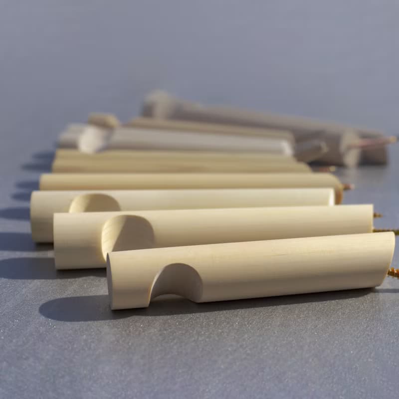 Birch wood wall hook. Minimalist wall storage. Macramé holder. Hat rack hanger